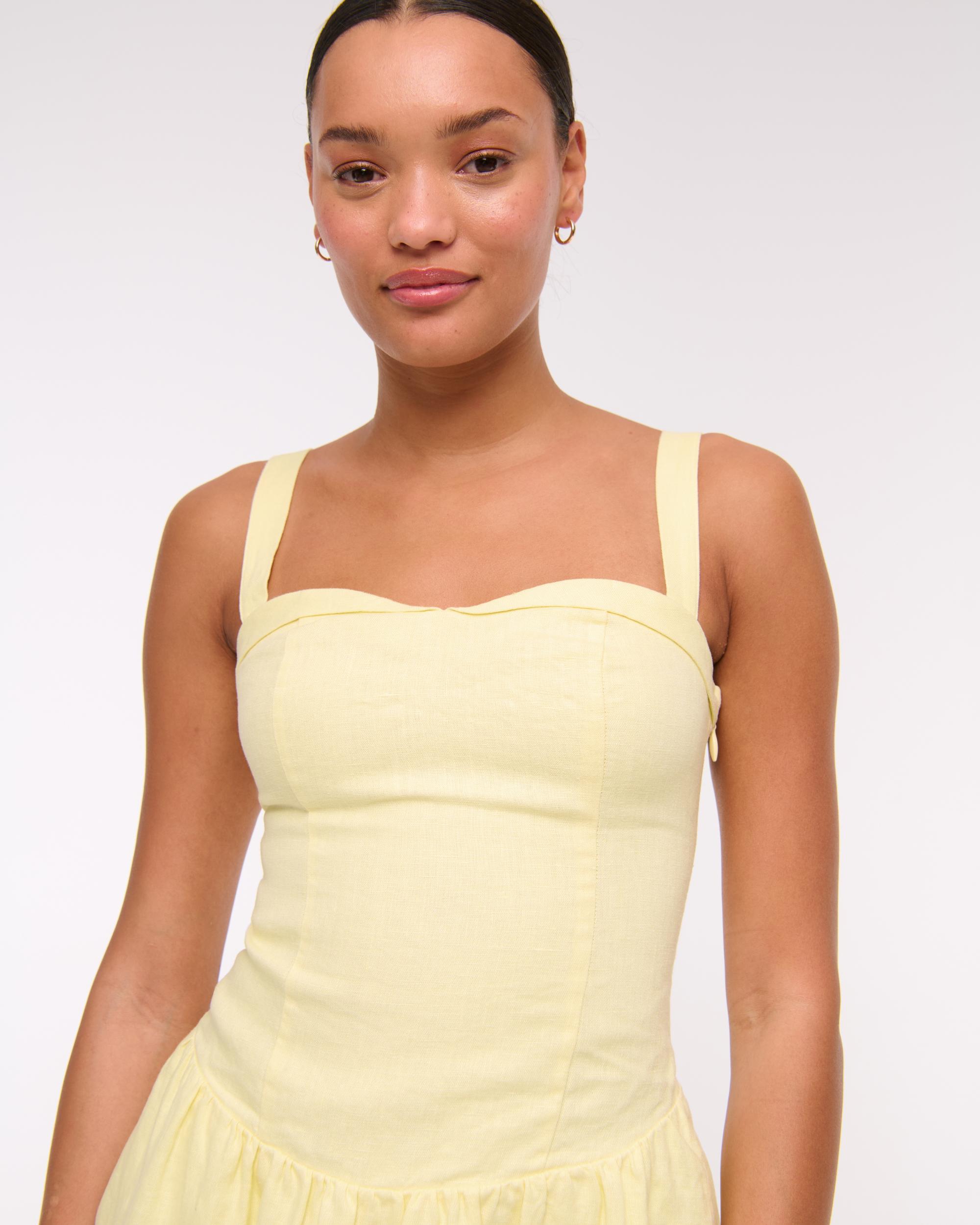 Premium Linen Drop-Waist Skort Product Image