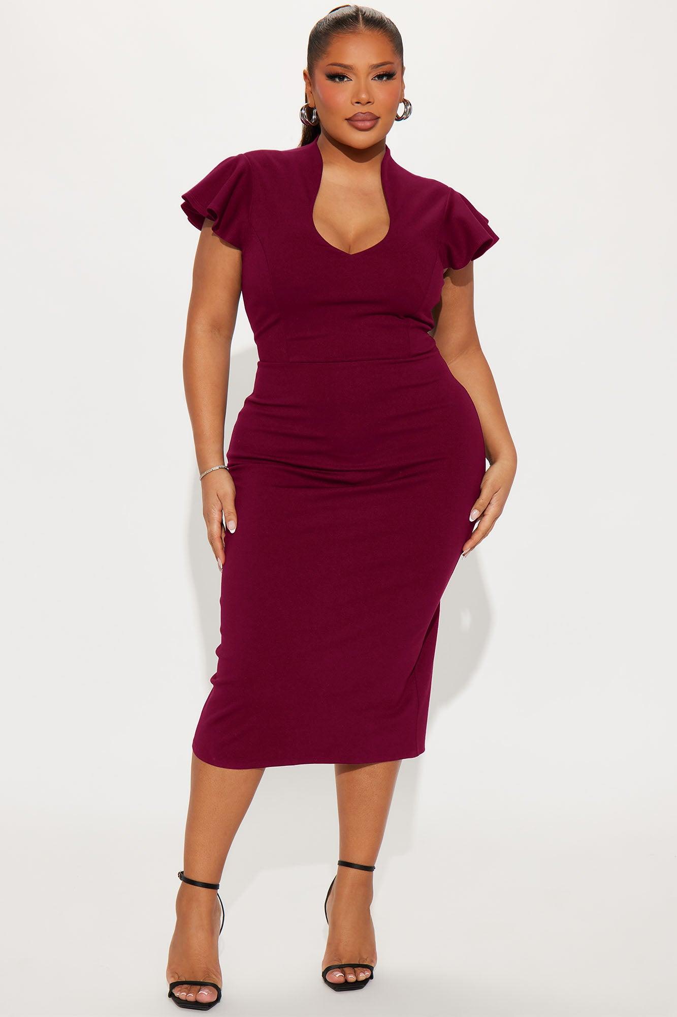 Business Babe Ponte Midi Dress - Hunter Product Image