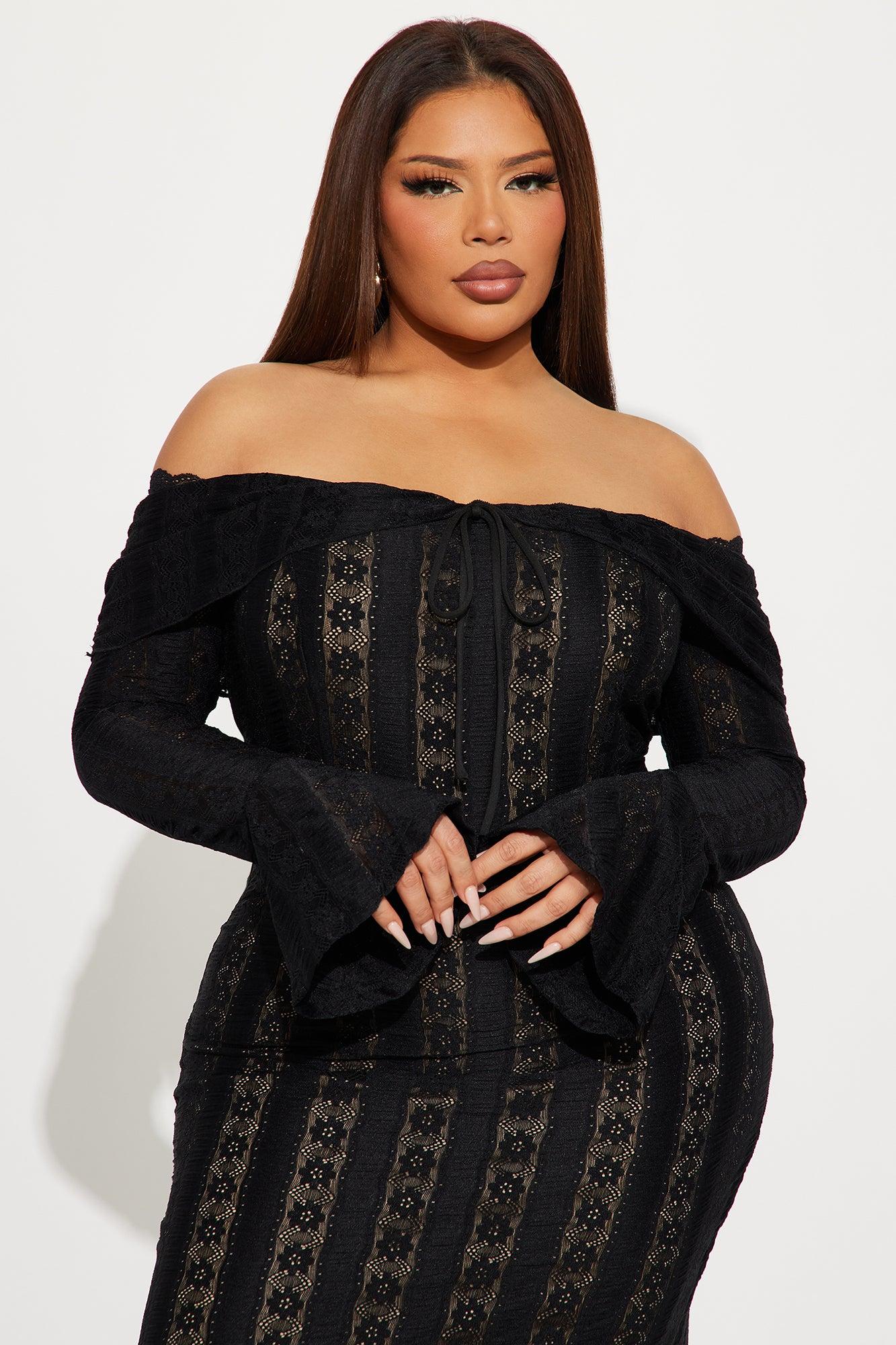 Bad Habit Lace Maxi Dress - Black Product Image