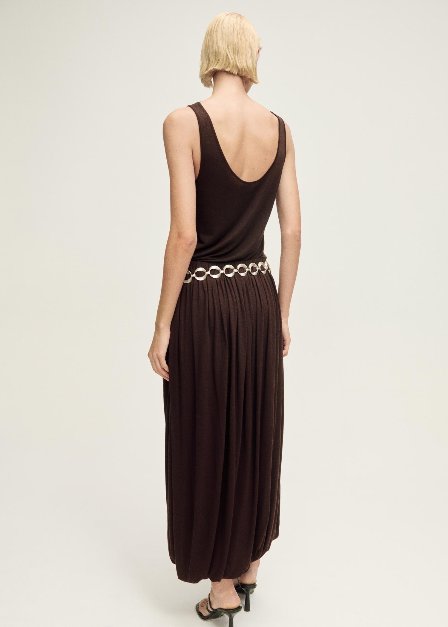 Wool-blend skirt with puffed hem - Women | MANGO USA Product Image