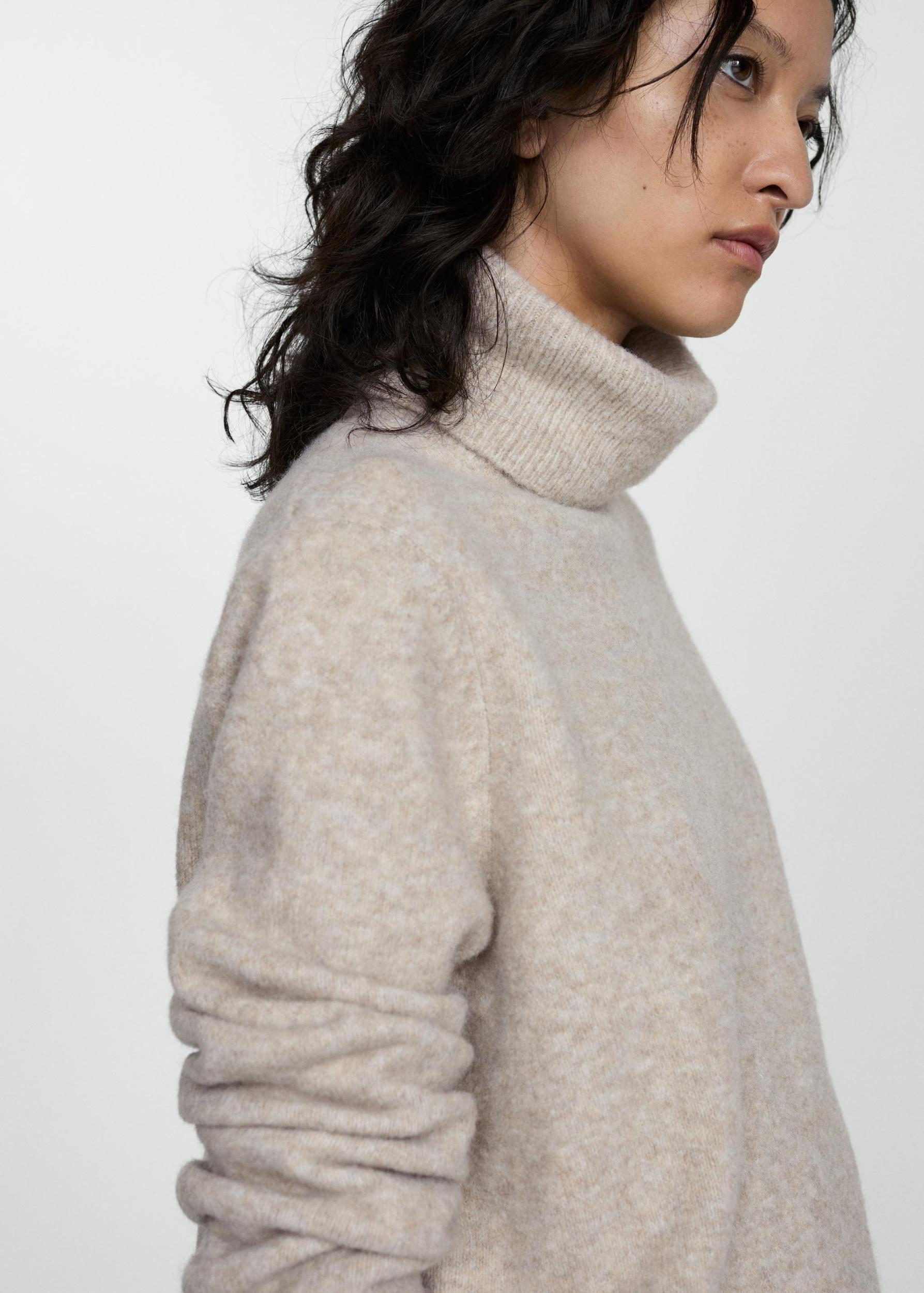 Turtleneck knit sweater - Women | MANGO USA Product Image
