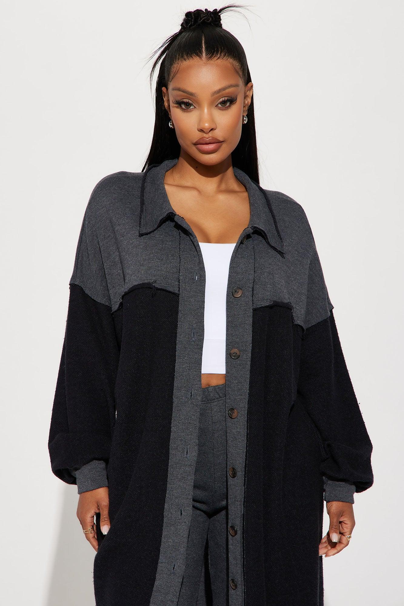 On The Down Low Jogger Set - Charcoal Product Image