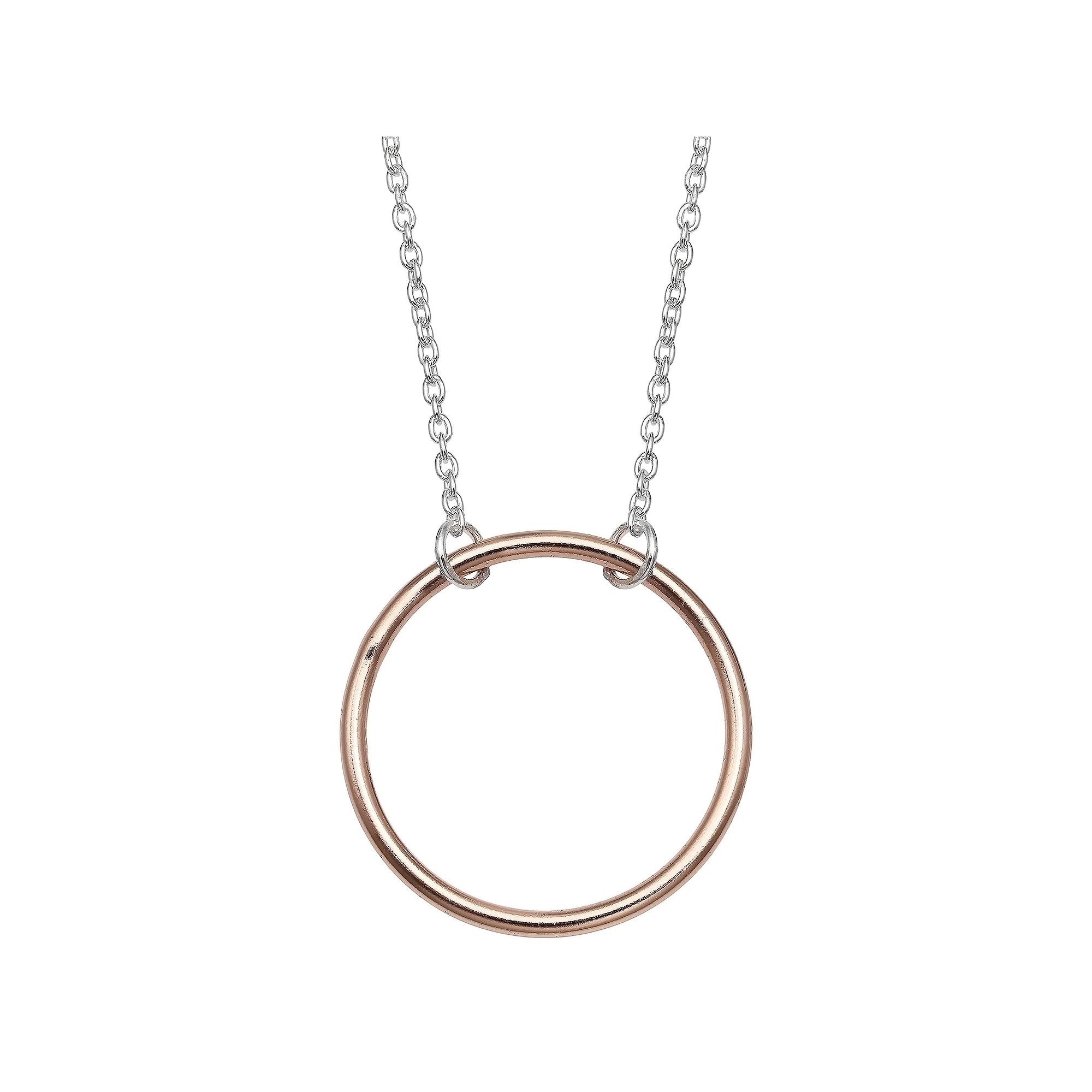 PRIMROSE Sterling Silver Circle Necklace, Women's, Size: 18", Two Tone Product Image