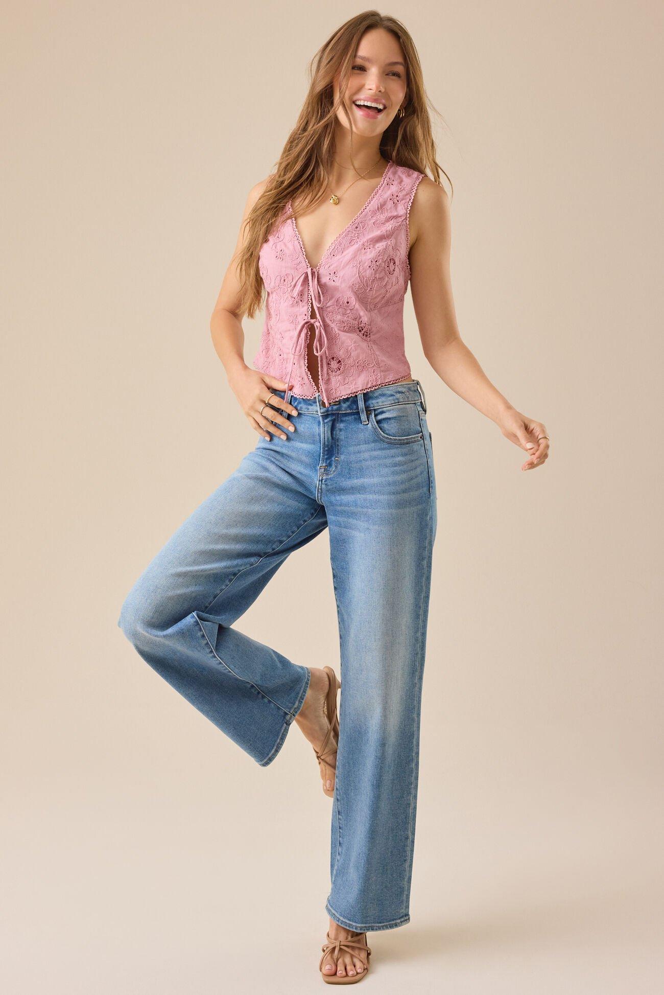 Malu Lace-Tie Front Vest Product Image