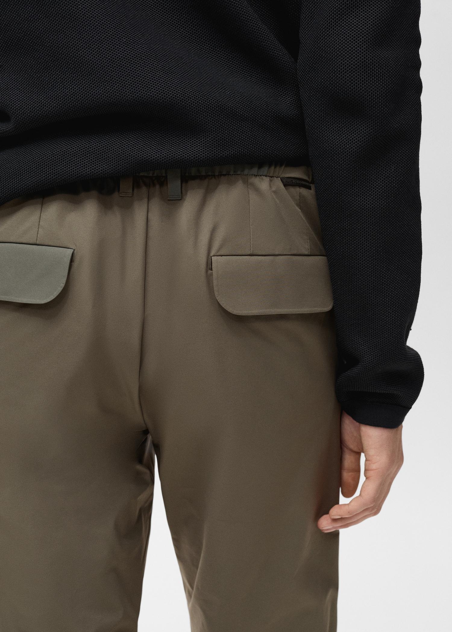 Stretch fabric slim-fit pants with drawstring - Men | MANGO USA Product Image