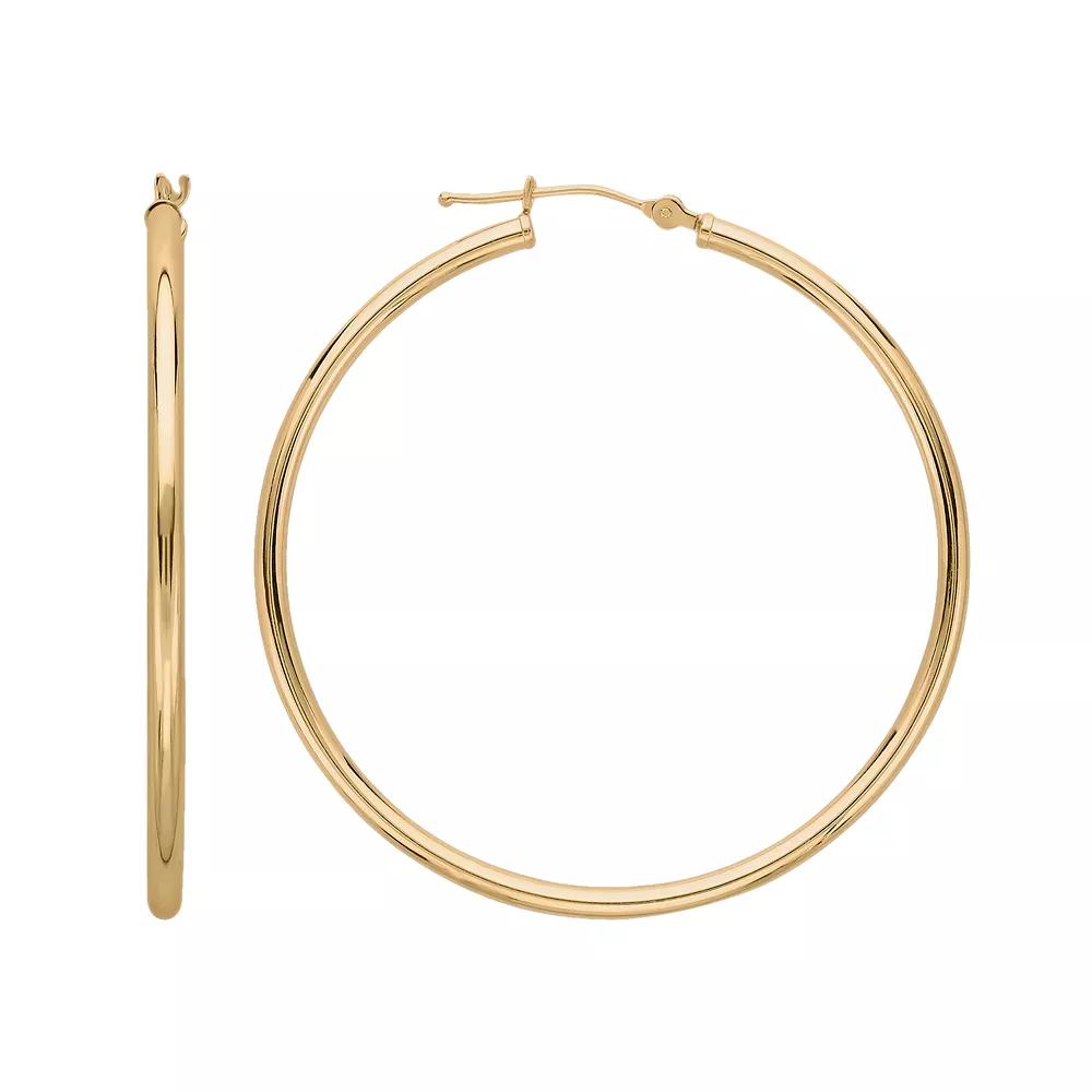 Everlasting Gold 10k Gold Hoop Earrings, Women's, Yellow Product Image