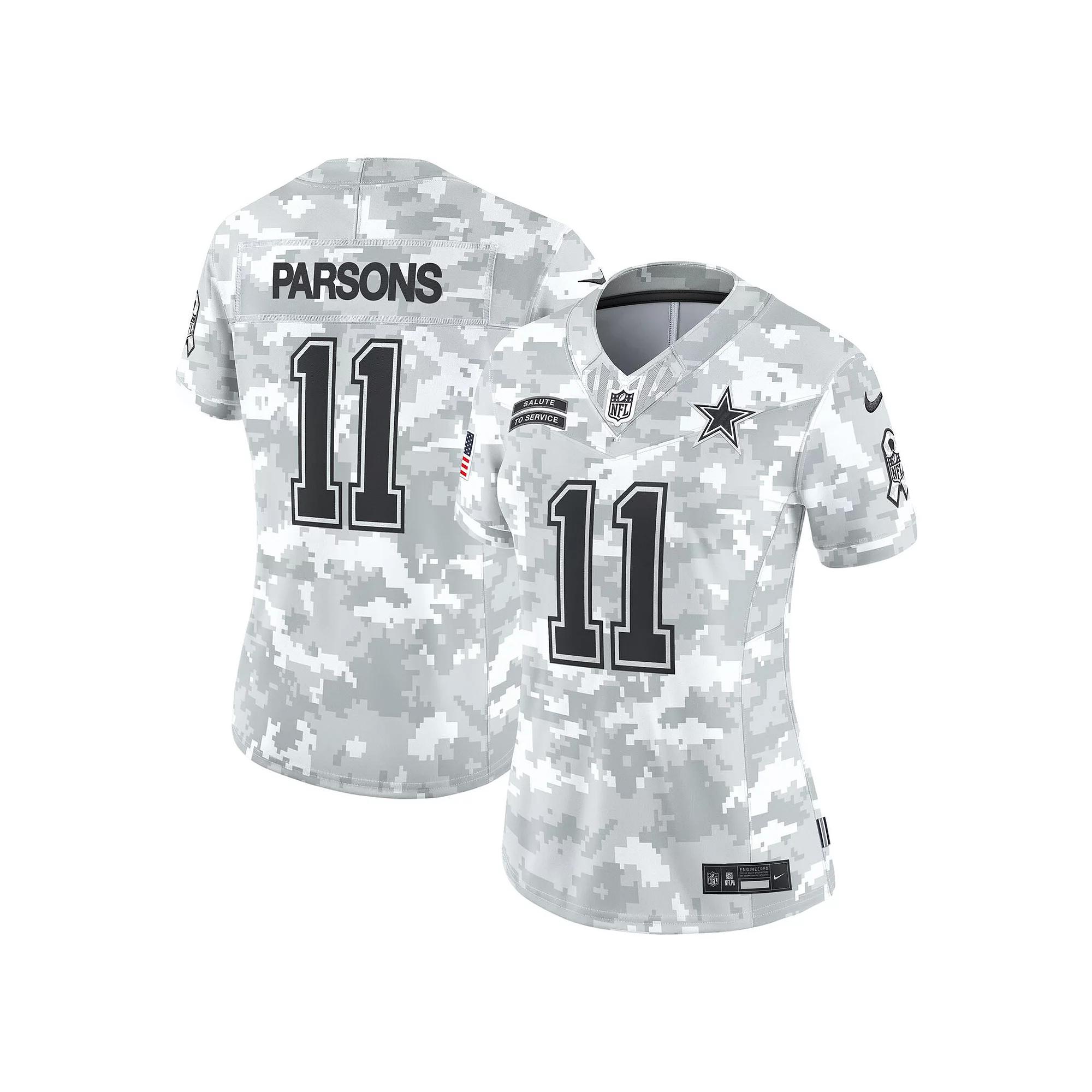 Women's Nike Micah Parsons Arctic Camo Dallas Cowboys 2024 Salute to Service Limited Jersey, Size: Small, Team Product Image