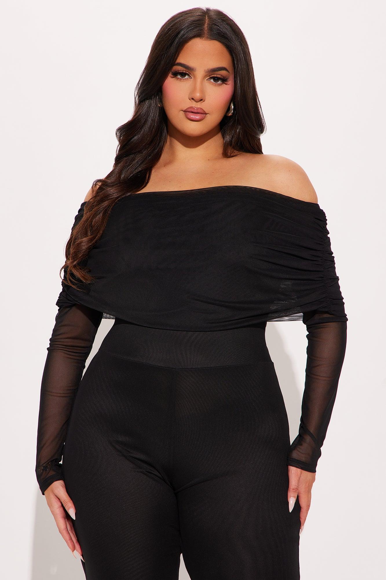 Cheers With Me Mesh Jumpsuit - Black Product Image