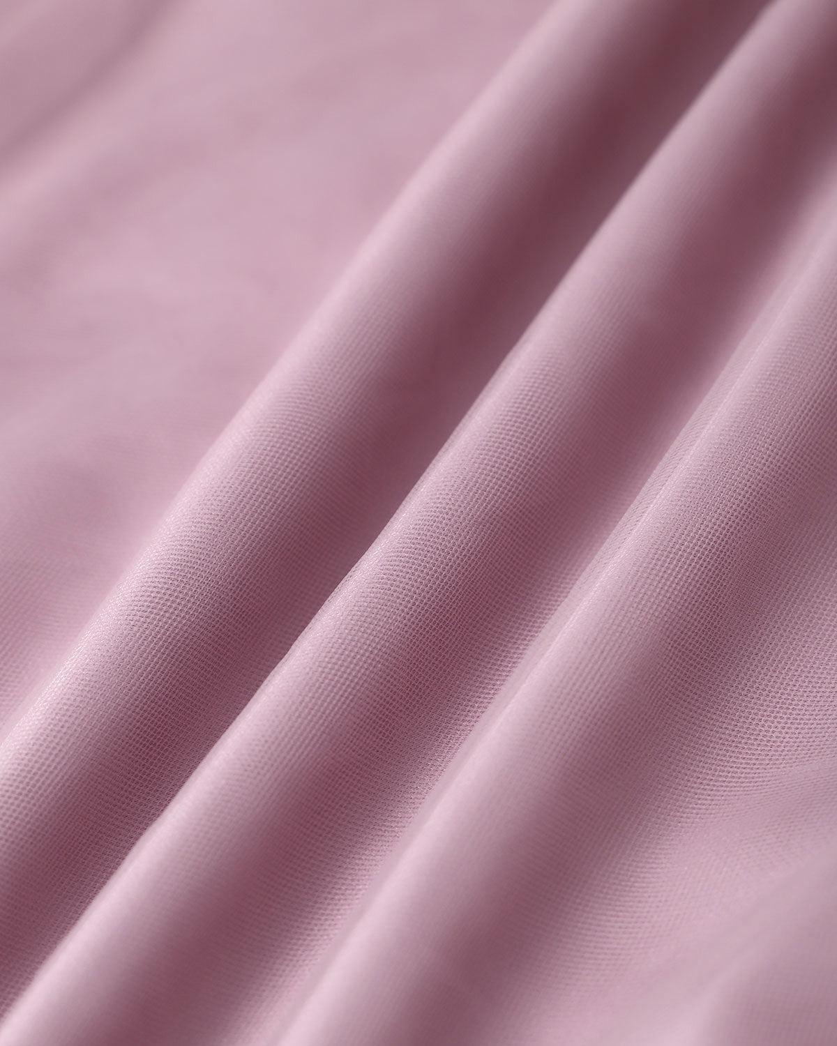 Pink Mesh Flowy Slip Midi Dress Product Image