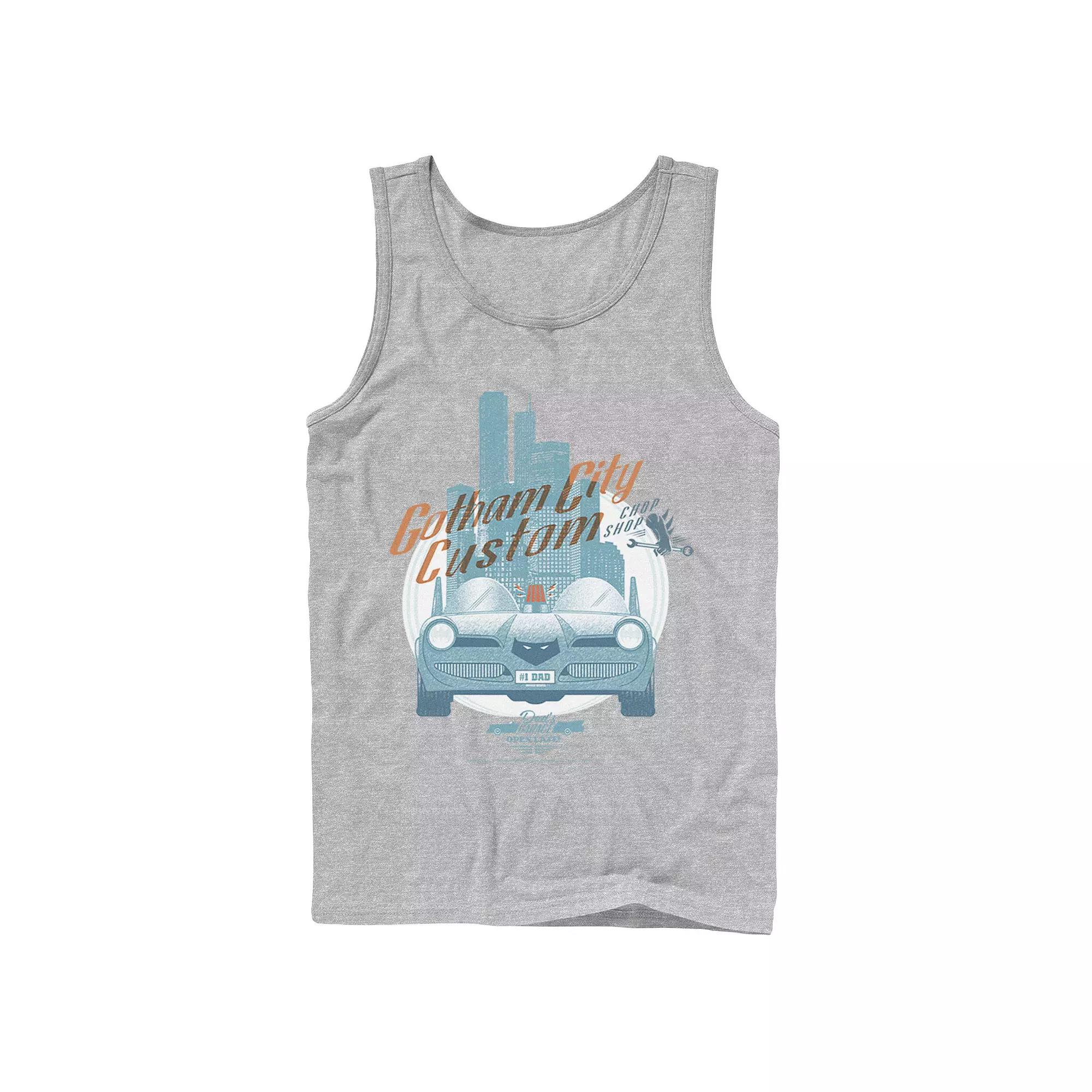 Men's DC Comics Gotham City Customs Shop Poster Tank Top,  Product Image