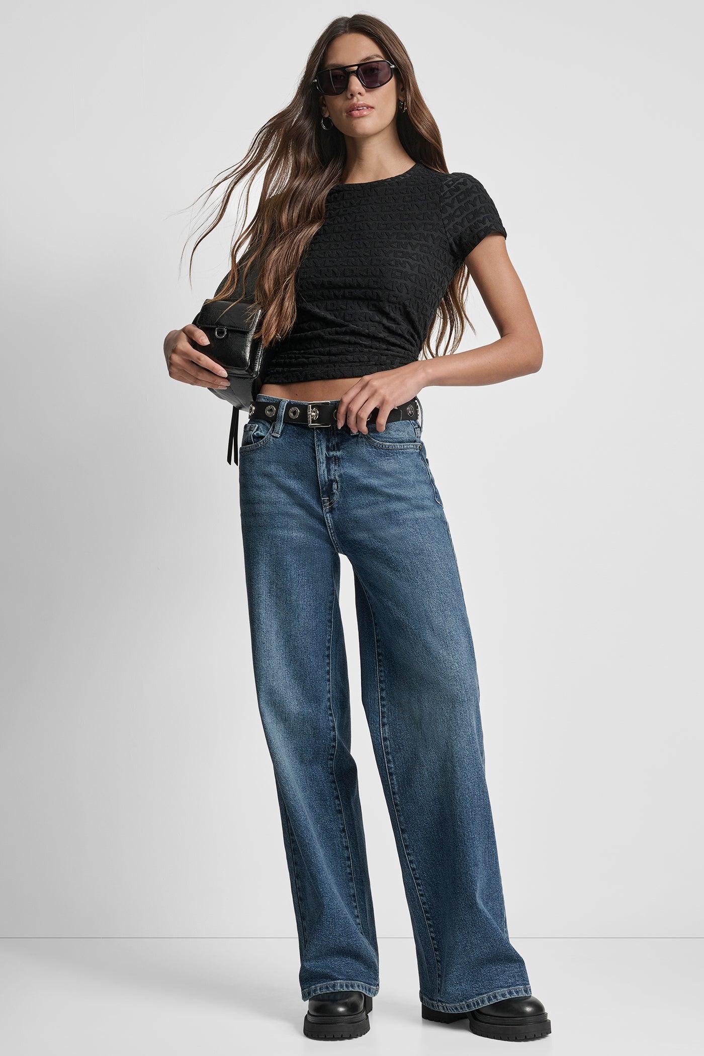 LOGO JACQUARD SHORT SLEEVE CREW NECK TEE Product Image