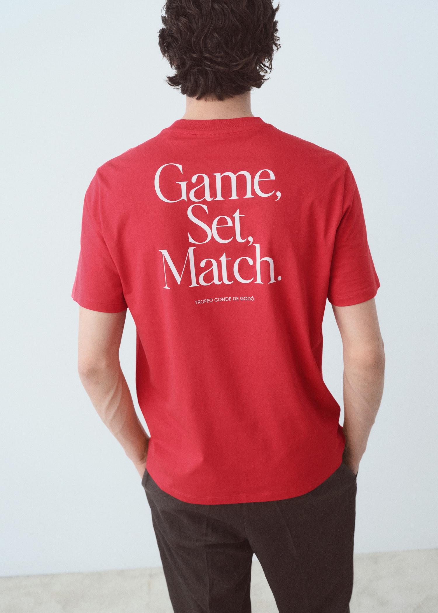Printed text T-shirt - Men | MANGO USA Product Image