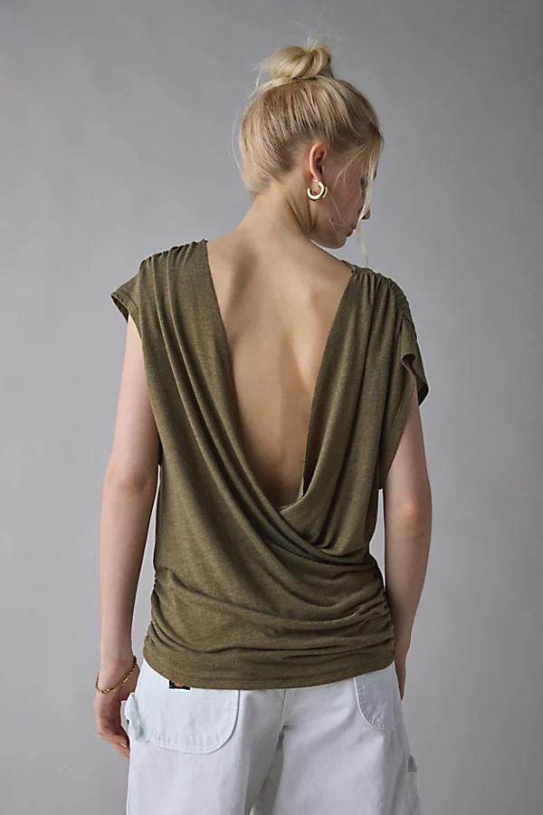 Urban Outfitters UO Indie Plunging Wrap-Front Drape Top Womens at Urban Outfitters Product Image