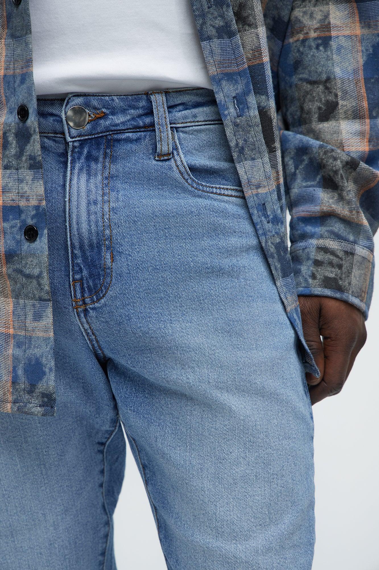 Cornell Distressed Slim Jeans - Light Wash Product Image