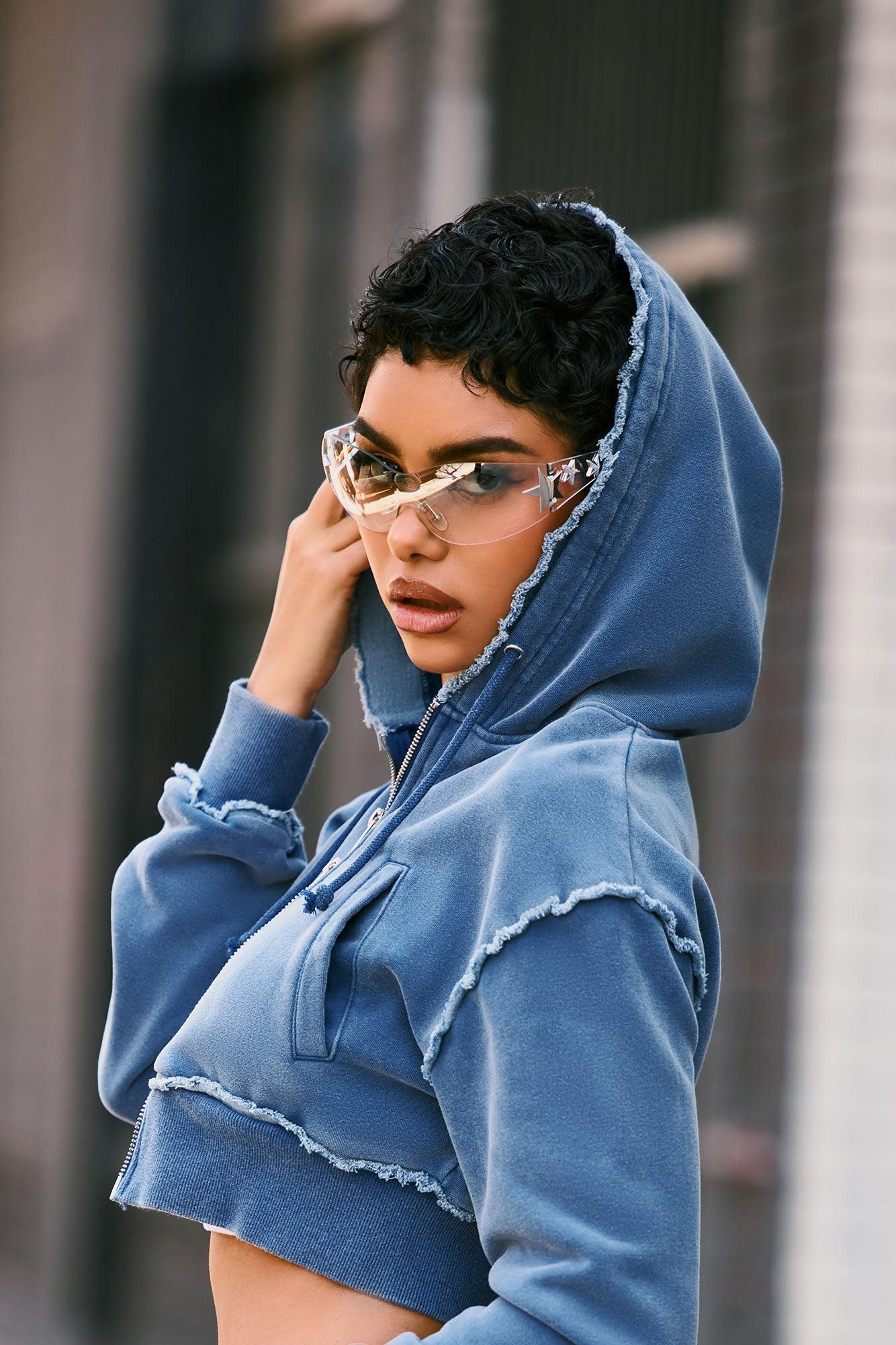 Your Favorite Fleece Low Rise Pant Set - Blue Female Product Image