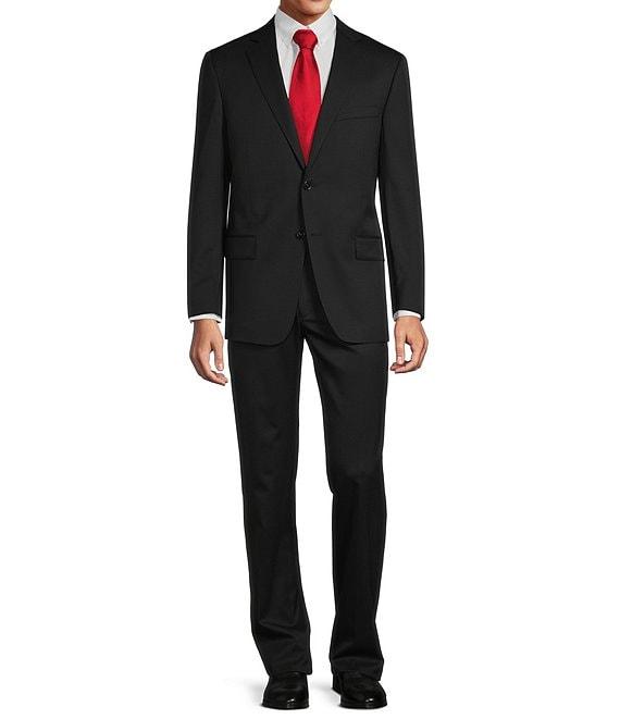 Hart Schaffner Marx Modern Fit Flat-Front Solid 2-Piece Suit Product Image