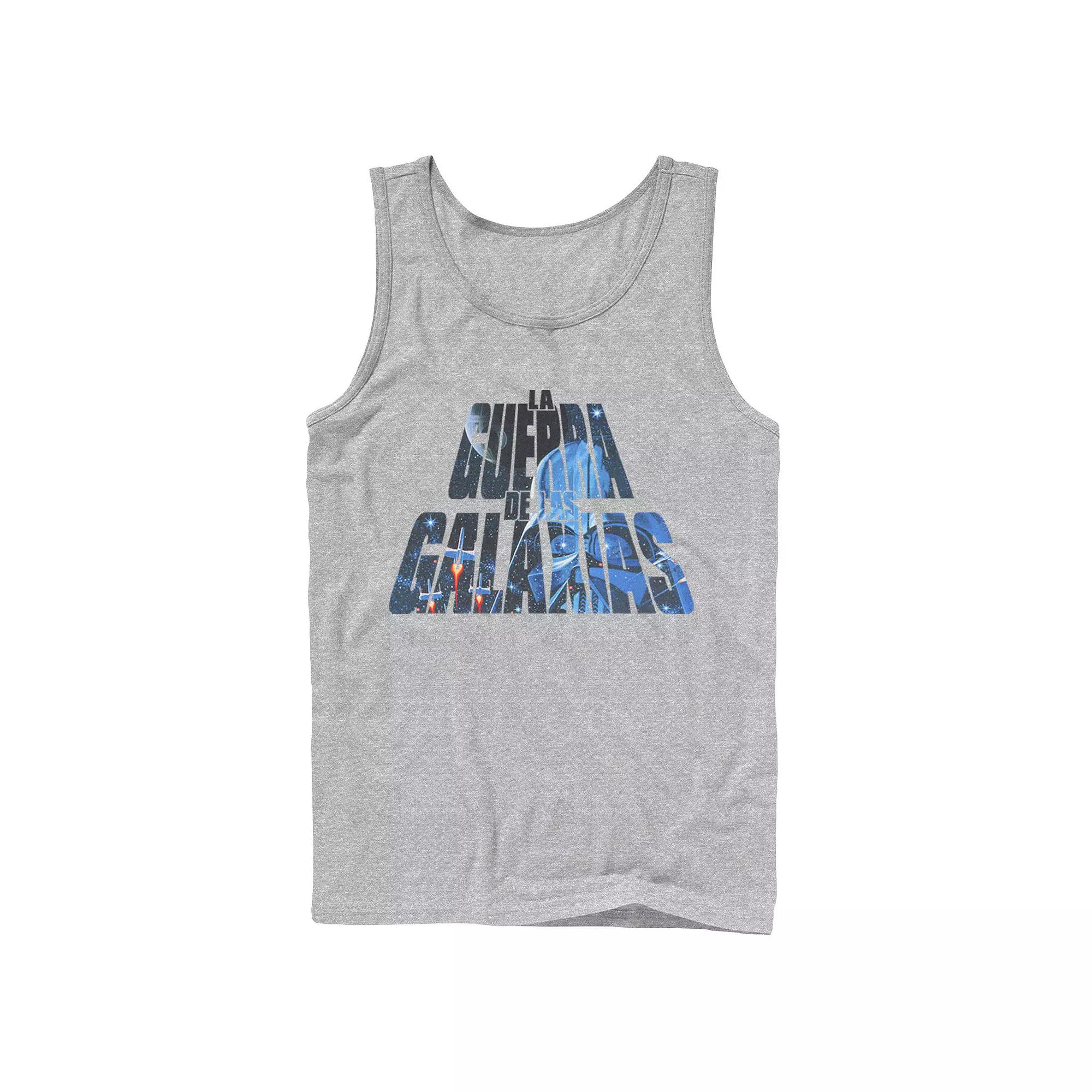 Men's Star Wars La Guerra De Las Galaxias Letter Fill Tank Top,  Product Image