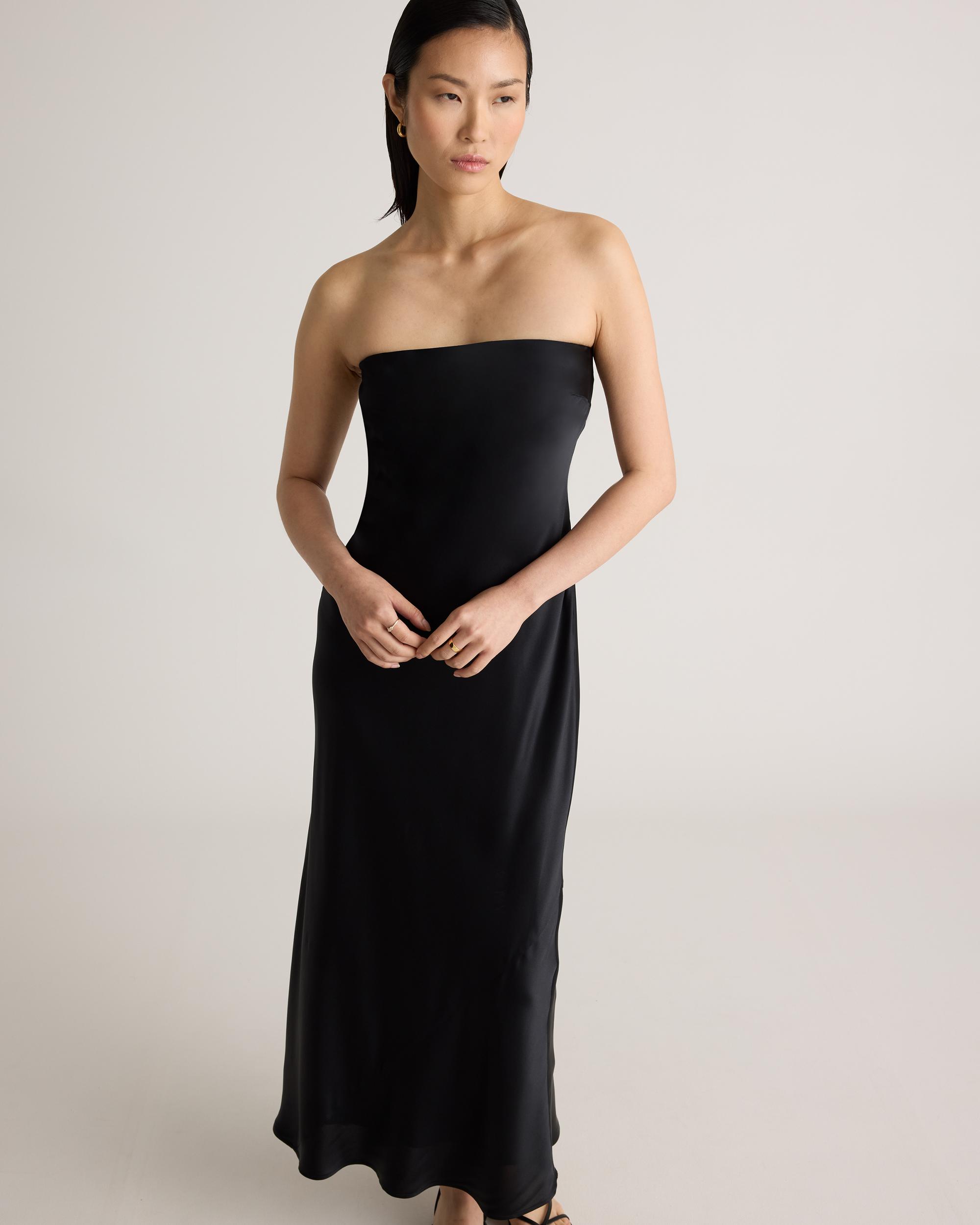 Quince | Women's Strapless Midi Dress Mulberry Silk Product Image