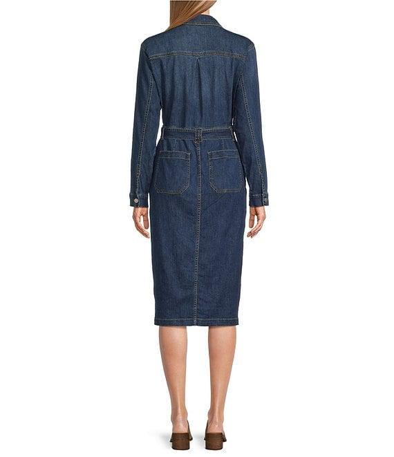 Nurture by Westbound Denim Belted Midi Dress Product Image