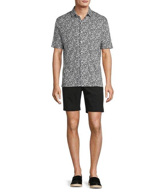 Hart Schaffner Marx The Blueprint Collection Short Sleeve Sketch Floral Print Shirt Product Image