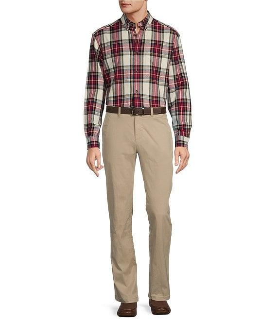 Roundtree & Yorke Long Sleeve Large Tartan Plaid Portuguese Flannel Sport Shirt Product Image