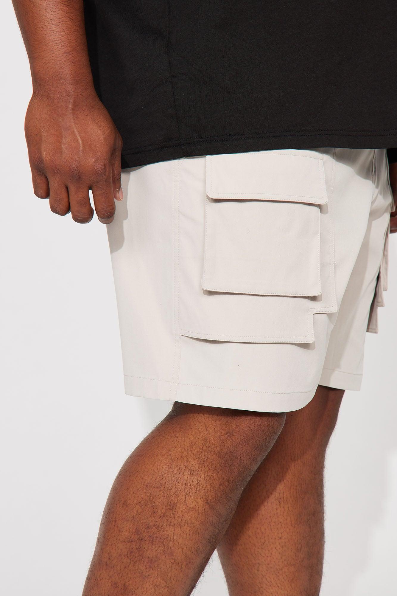 All Cap Utility Nylon Cargo Shorts - Grey Product Image