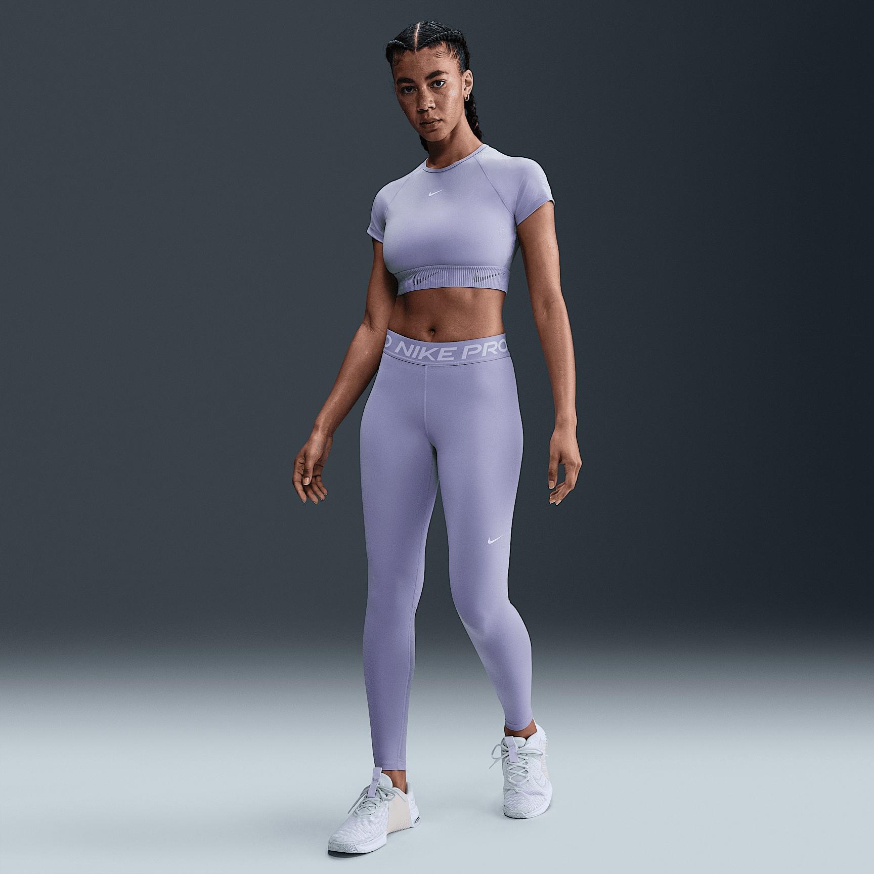 Womens Nike Pro 365 High-Waisted 7/8 Mesh Panel Leggings Product Image