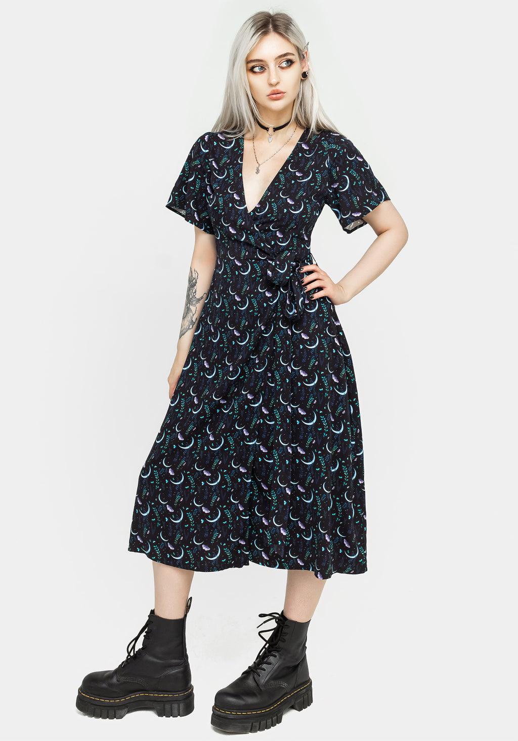 Diana Moon Moth Midi Dress Product Image