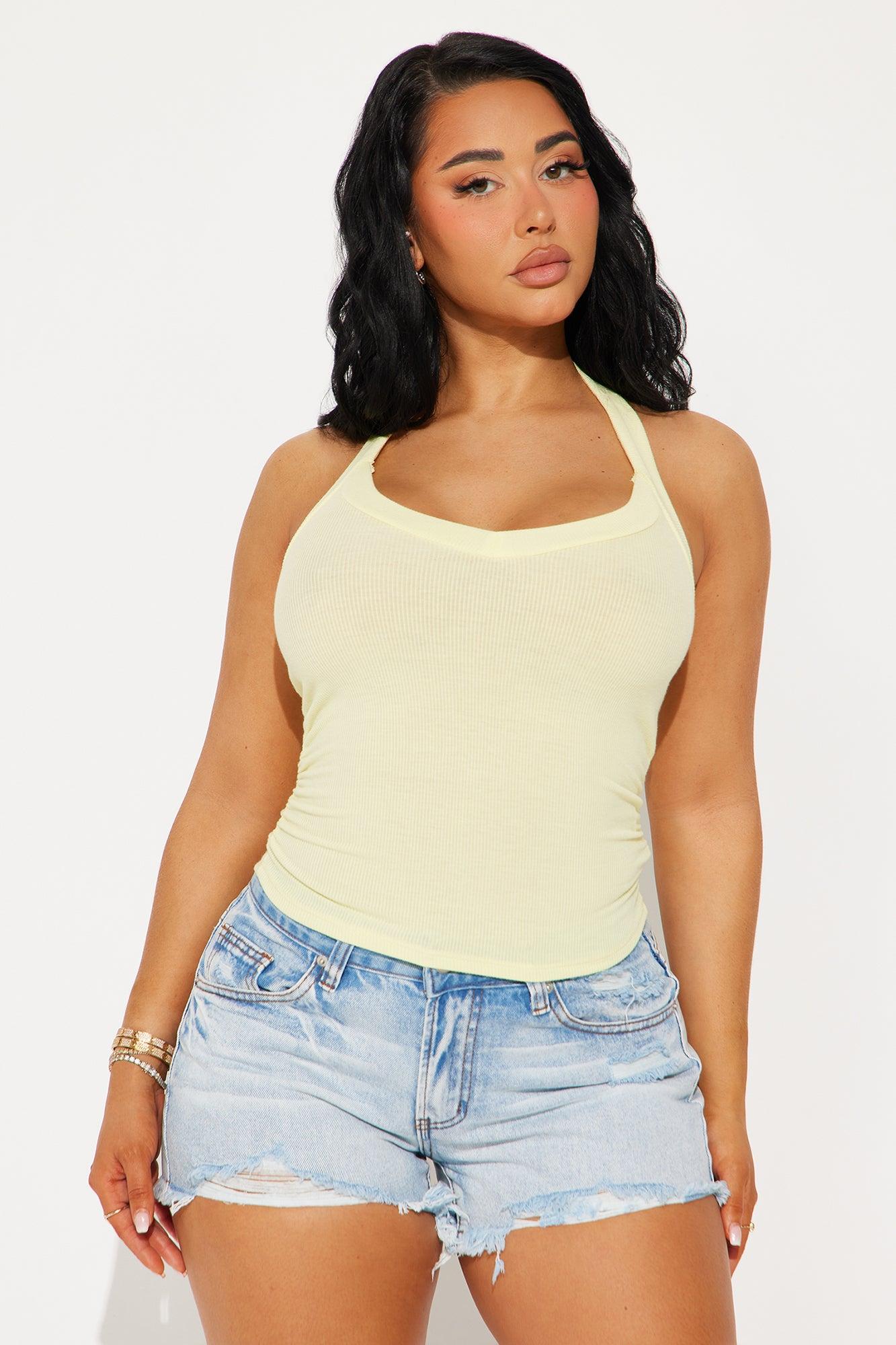 Olivia Halter Top - Butter Yellow Product Image