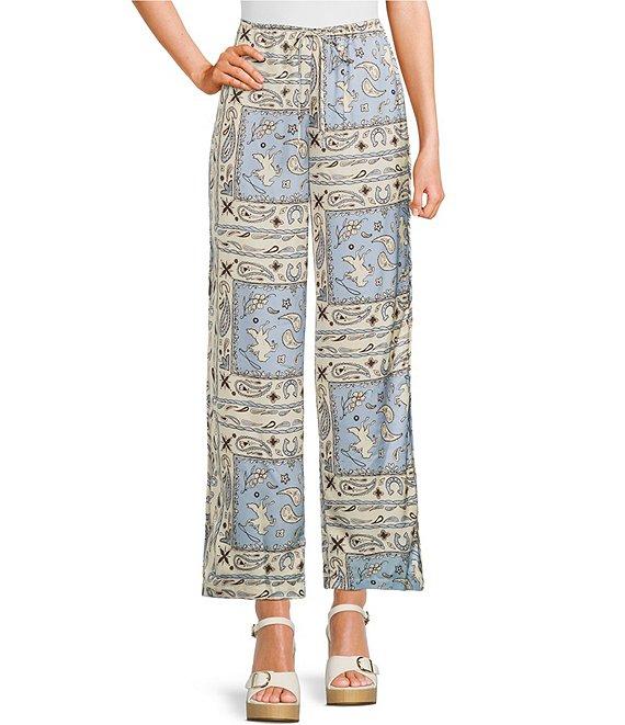 Bailey Rose Western Satin Pull On Wide Leg Pants Product Image