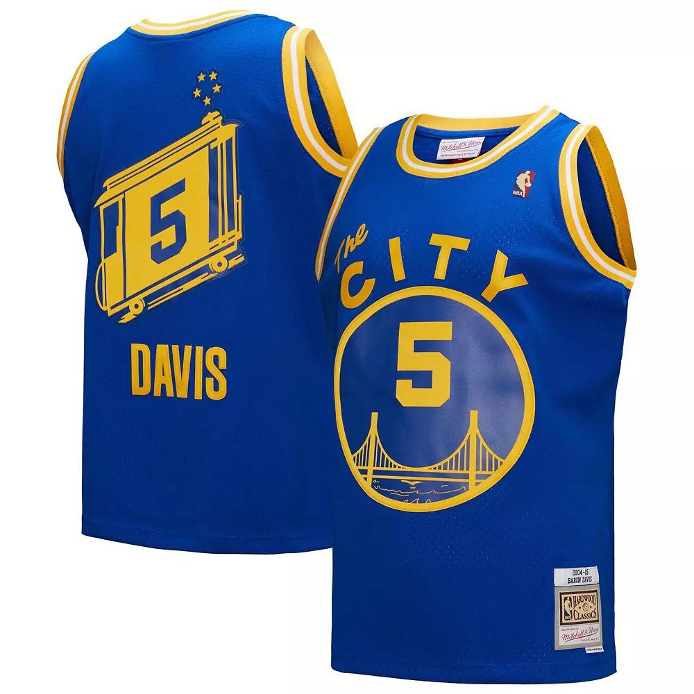 Men's Mitchell & Ness Baron Davis Royal Golden State Warriors Hardwood Classics 2004/05 Swingman Jersey,  Product Image