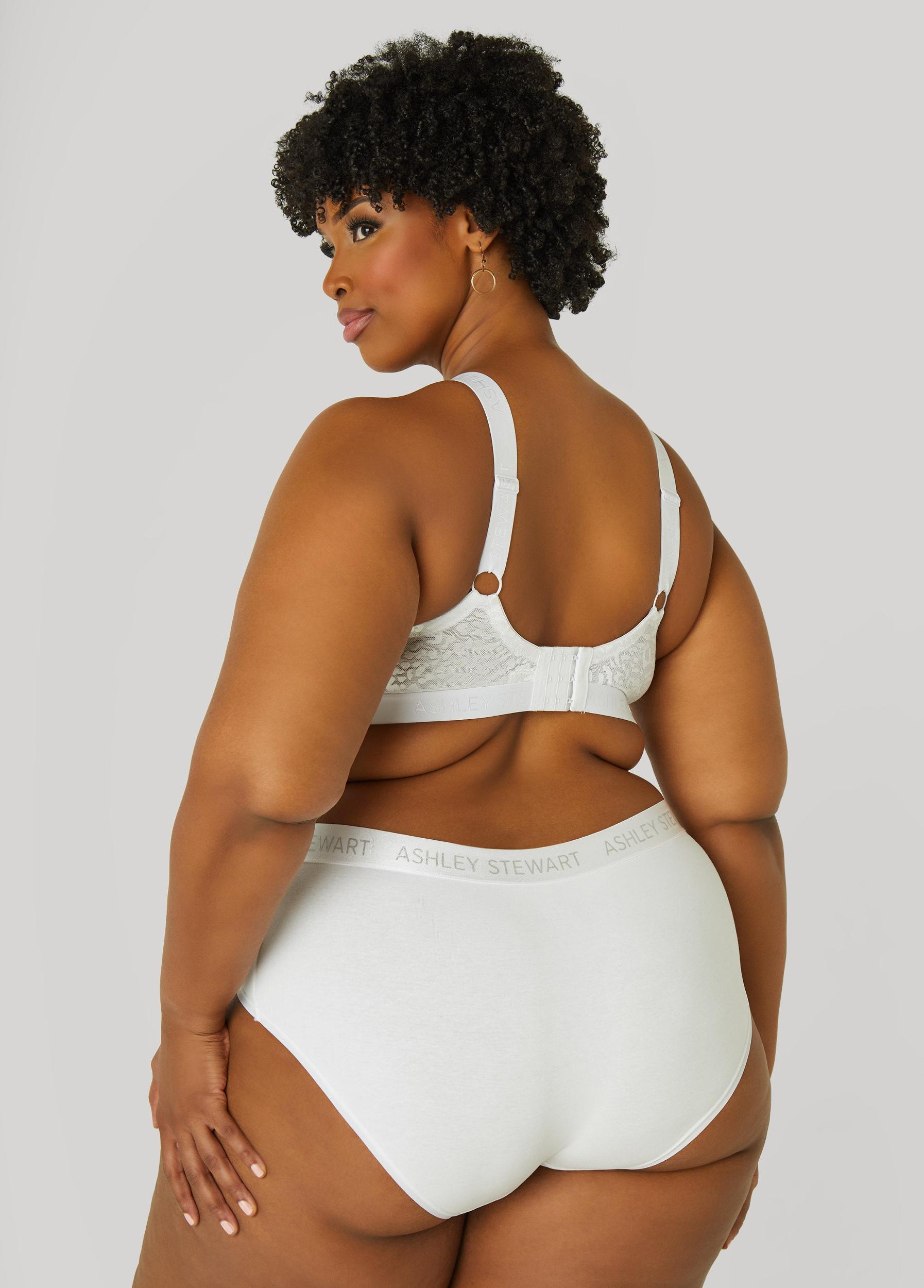 Plus Size Wireless Leopard Jacquard Bra Ashley Stewart Product Image