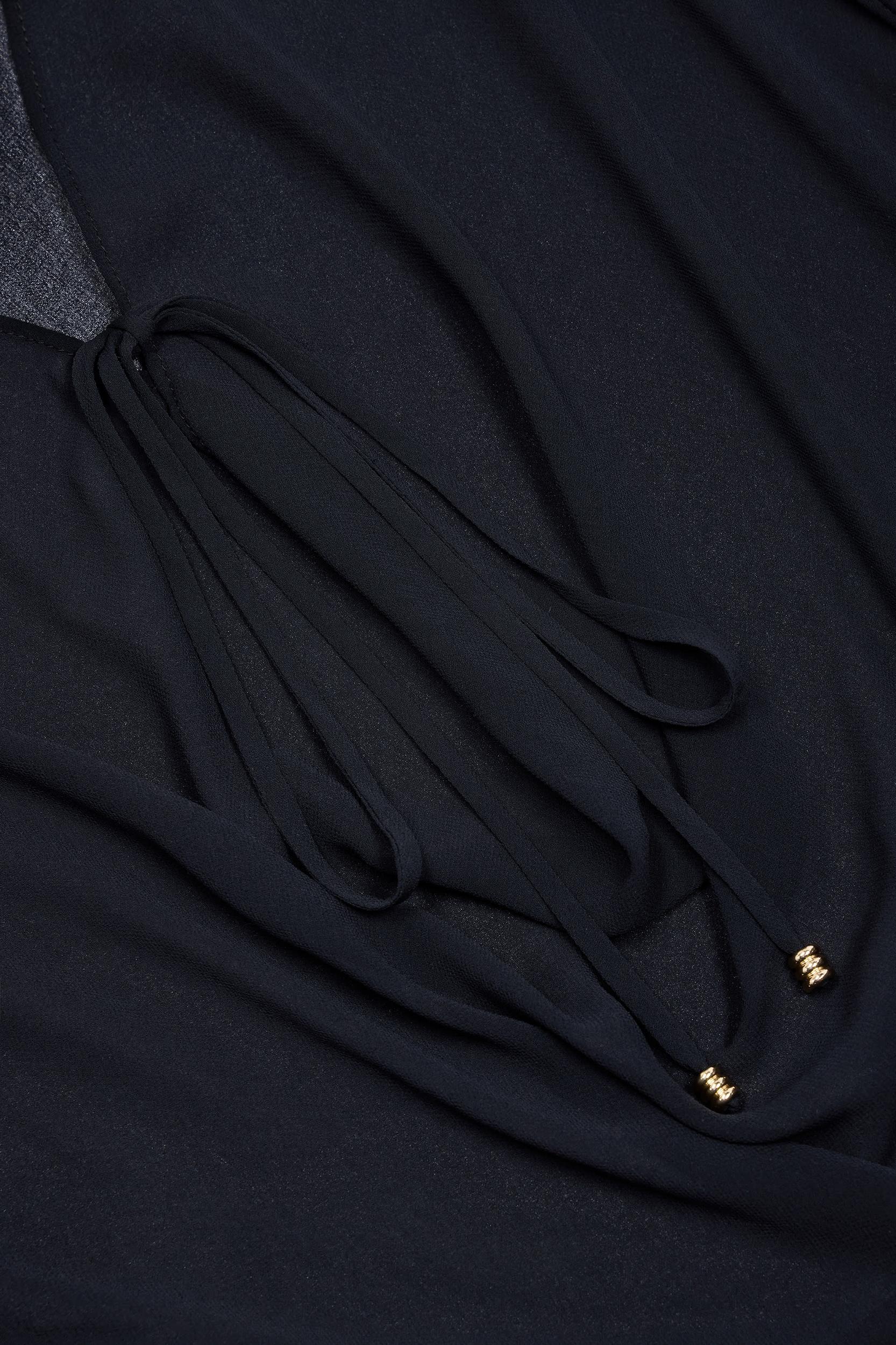 Cowl-Neck Mini Dress in Black Product Image