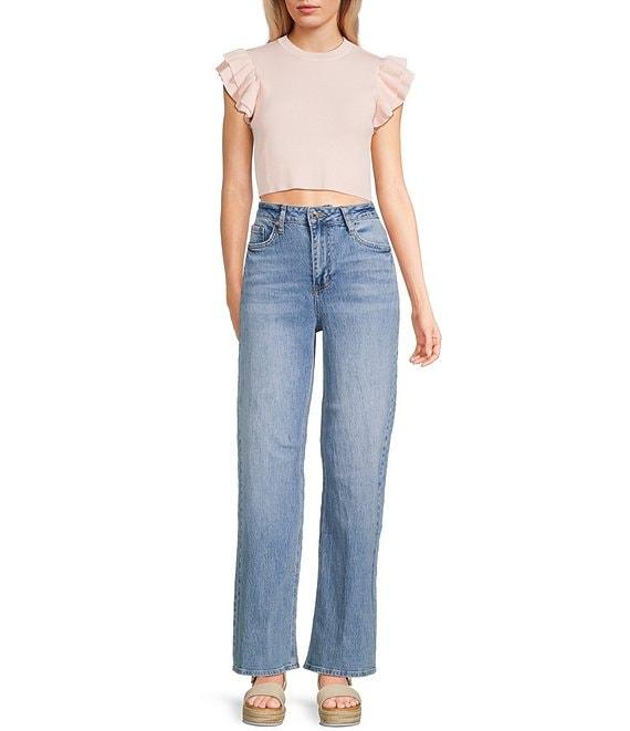 YMI Jeanswear Bella High Rise Wide Leg Jeans Product Image