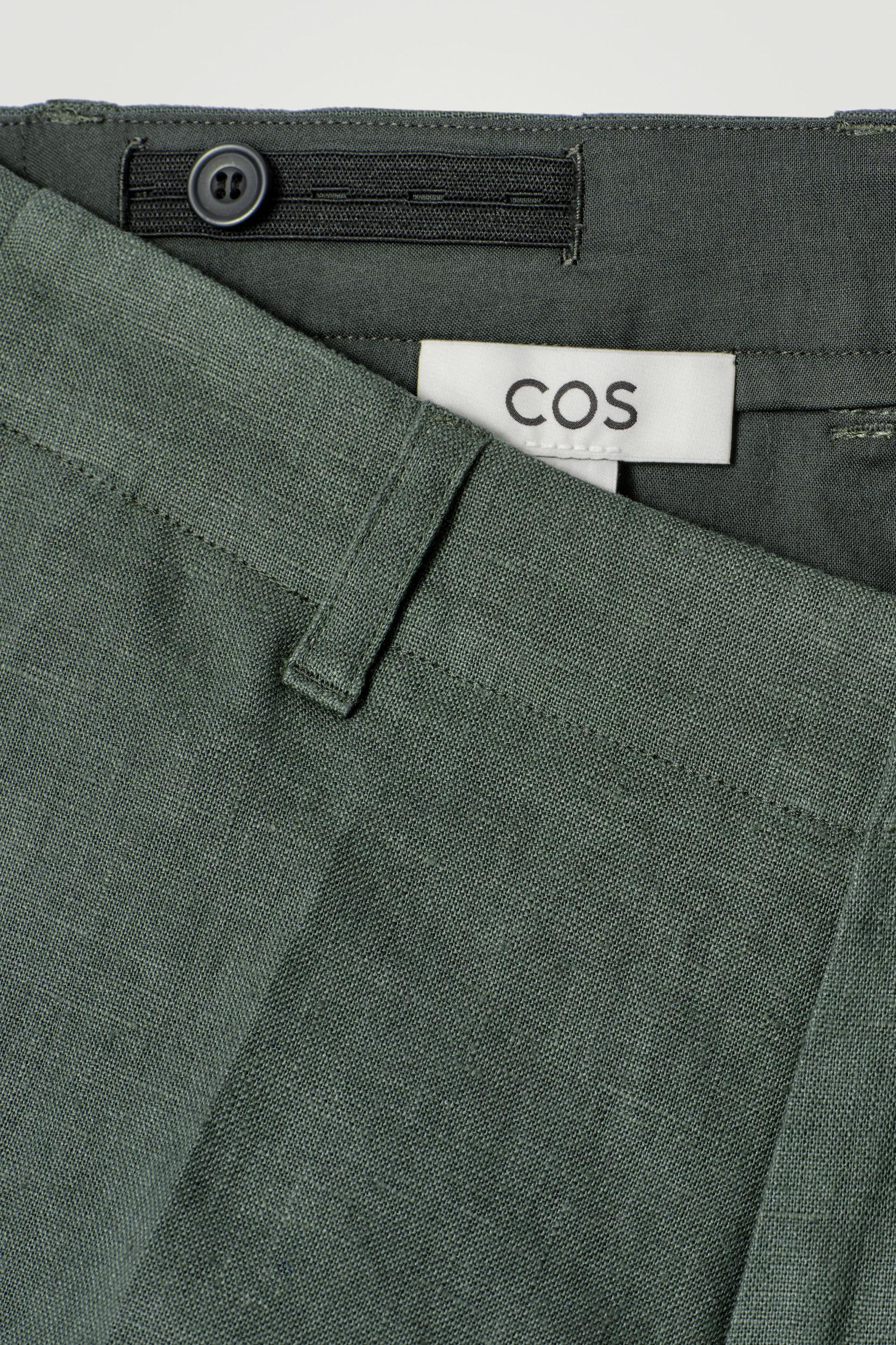 RELAXED LINEN TAPERED PANTS Product Image