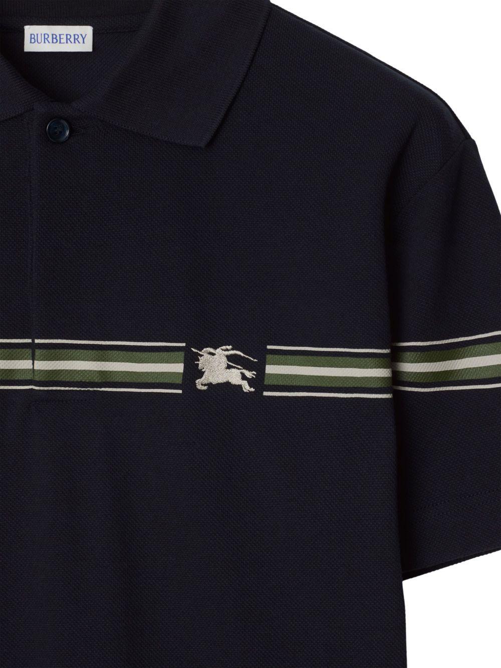 striped cotton polo shirt Product Image