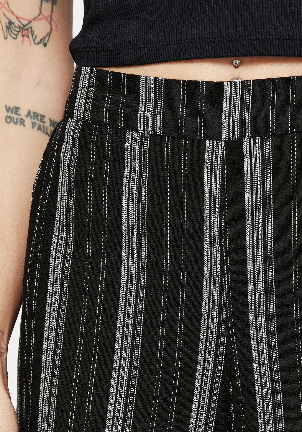 Clandestine Stripe Cotton-Blend Culottes Product Image