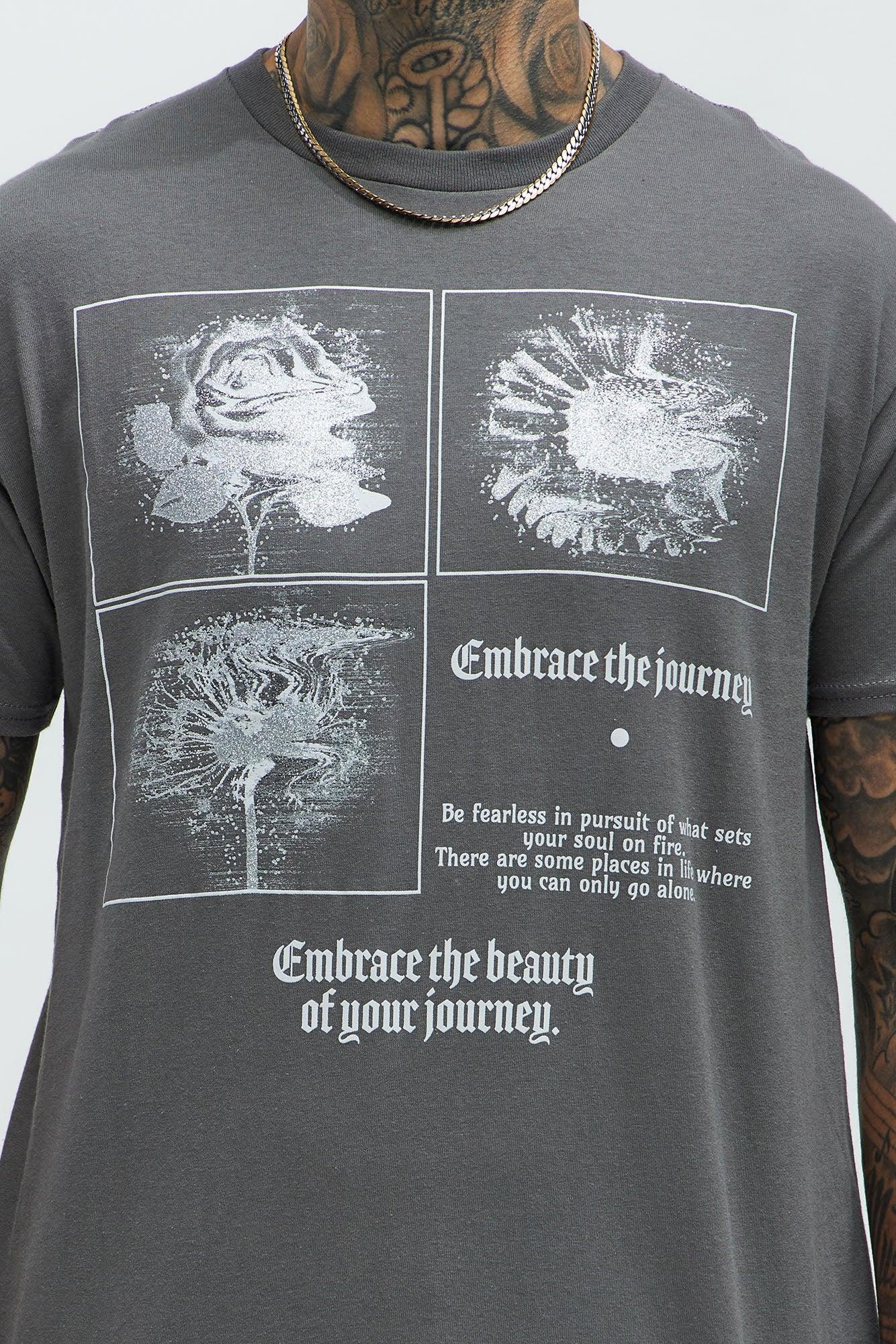 Embrace the Journey Short Sleeve Tee - Charcoal Product Image