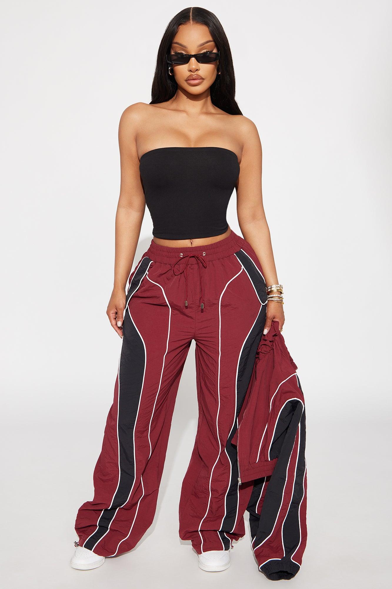 New Era Colorblock Track Pant - Burgundy/combo Product Image