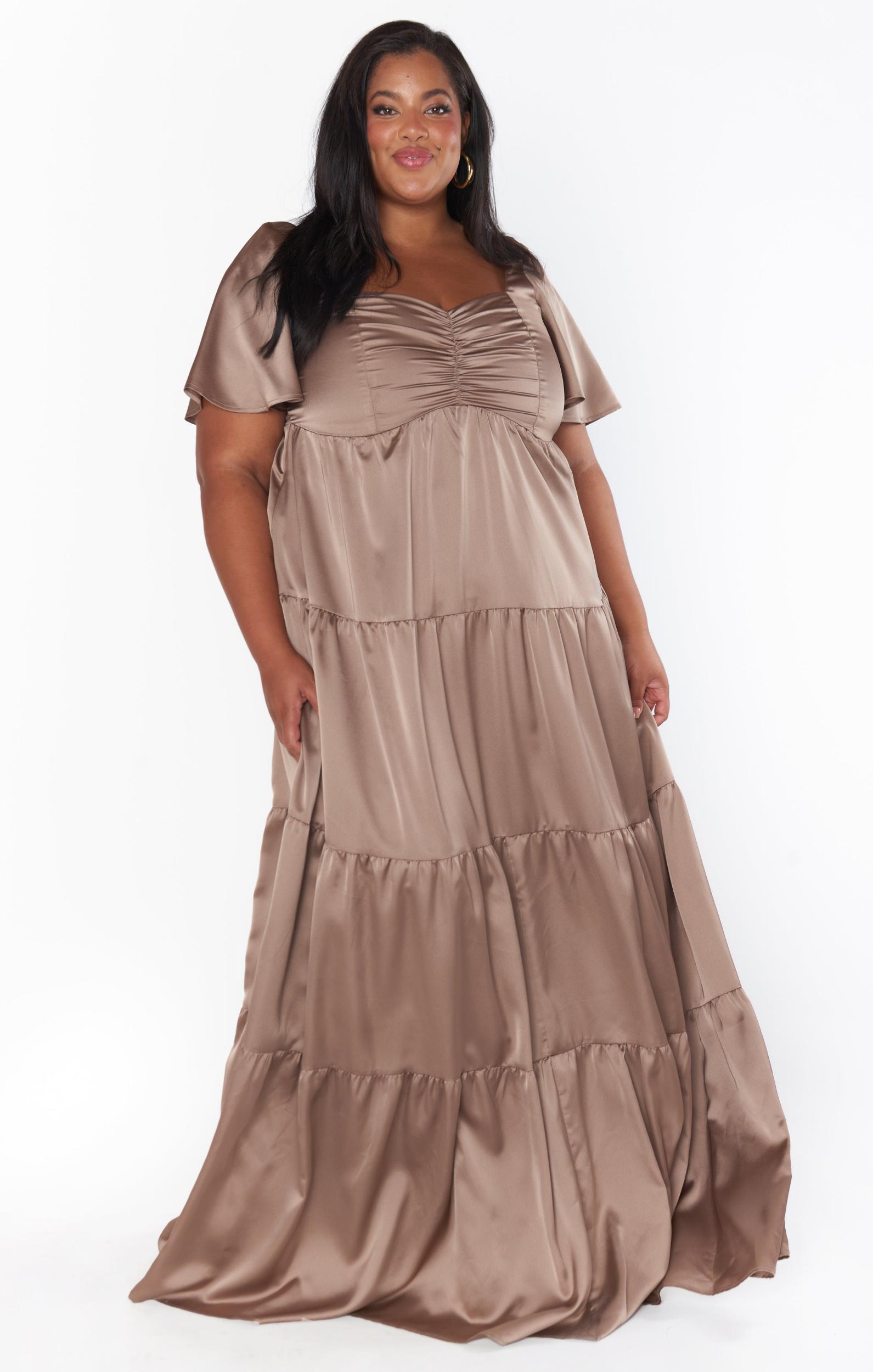 Nicole Maxi Dress ~ Dune Luxe Satin Product Image