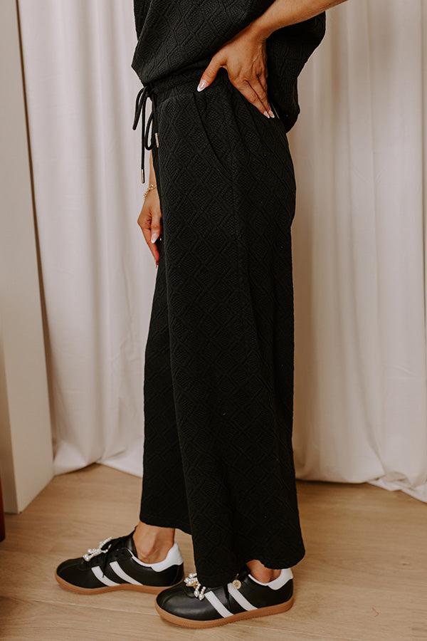 First Class Flight High Waist Knit Pants in Black Product Image