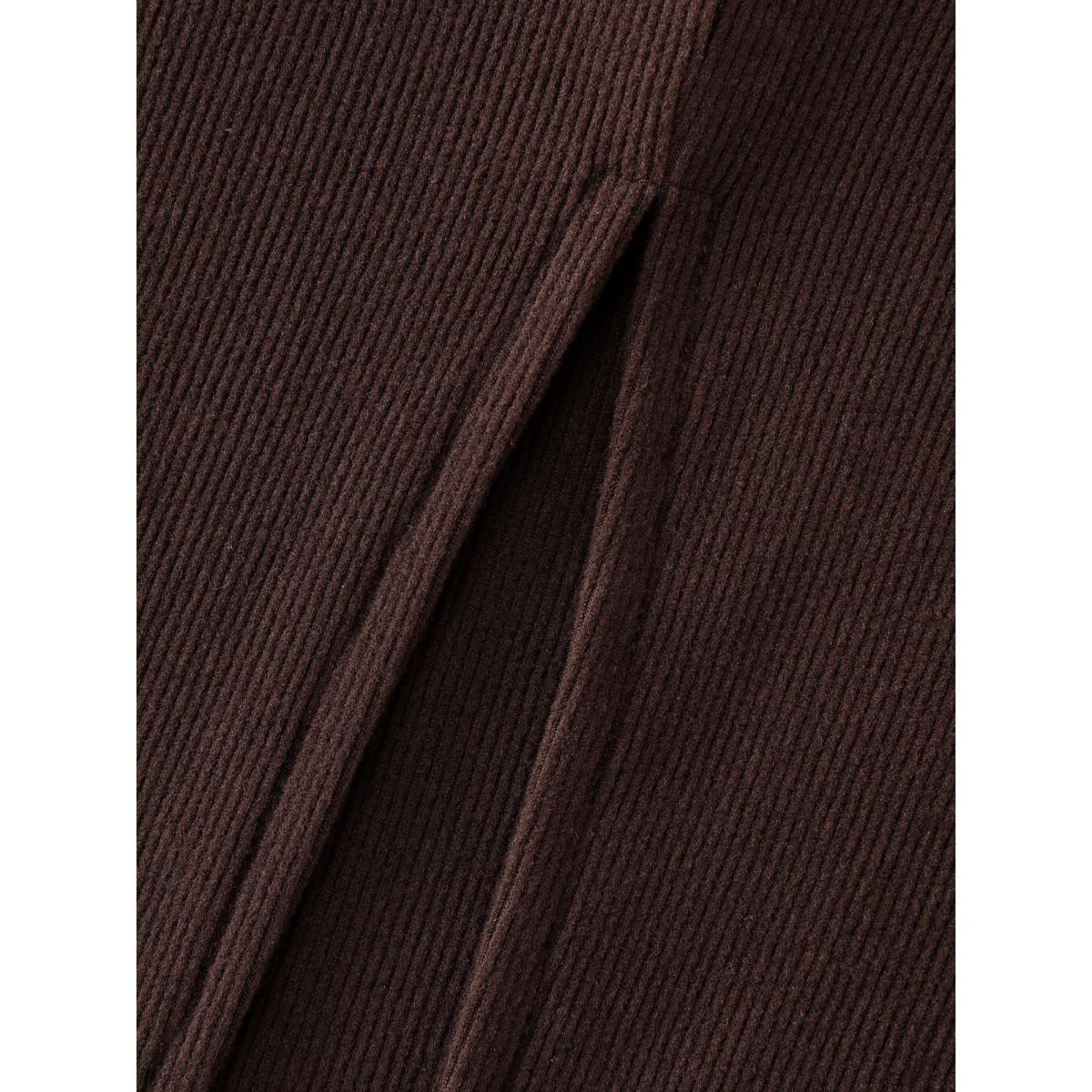 Plus Size 2-in-1 Cozy Figure-Hugging Midi Dress DarkBrown Women Romantic Halter neck Long Sleeve Curvy BloomChic 10/M Product Image