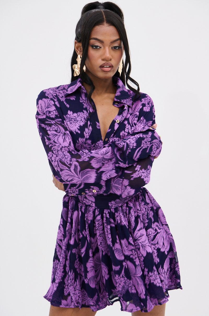 WOMAN OF THE HOUR PRINTED MINI DRESS Female Product Image