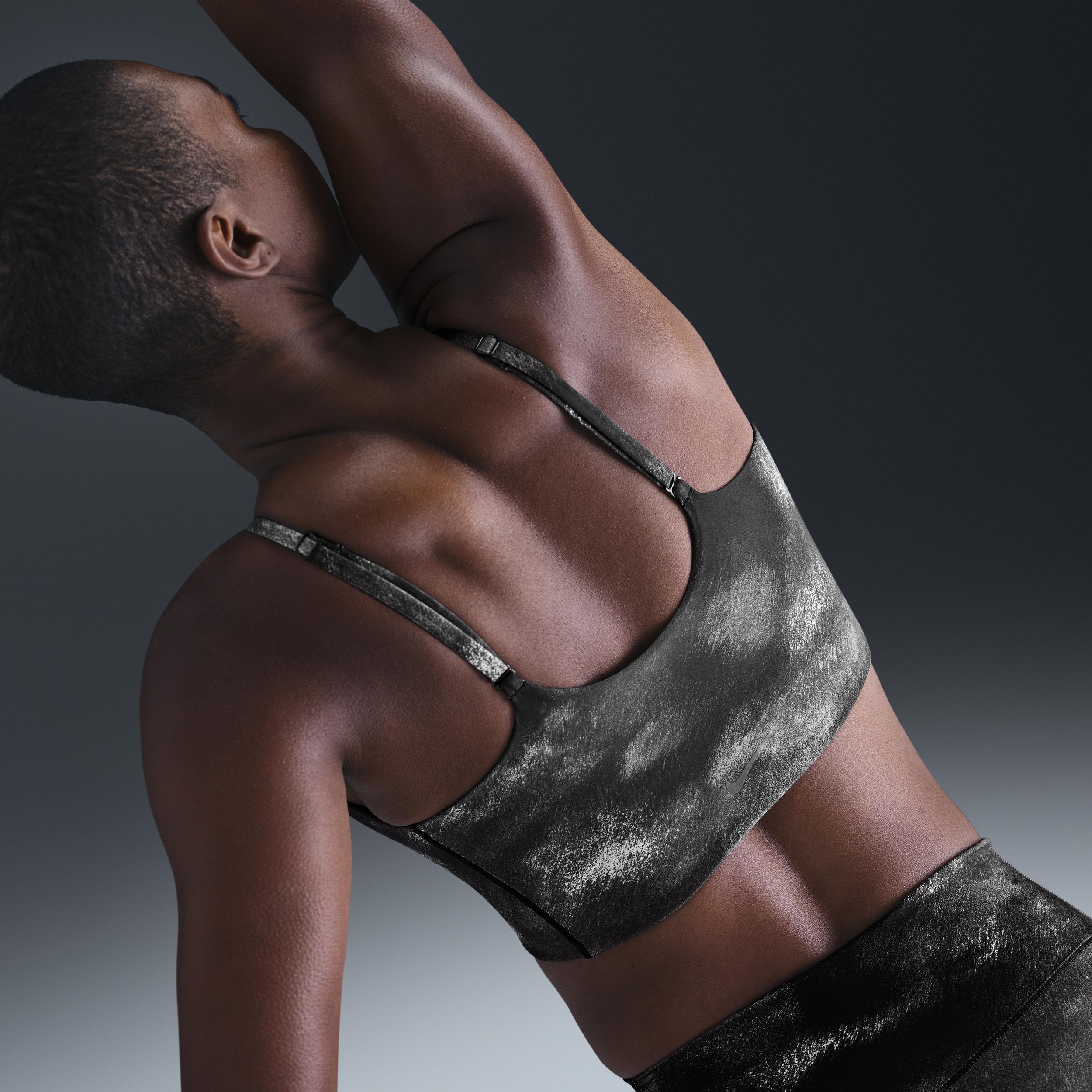 Nike Womens One Convertible Light-Support Lightly Lined Longline Printed Sports Bra | FZ6754-010 Product Image