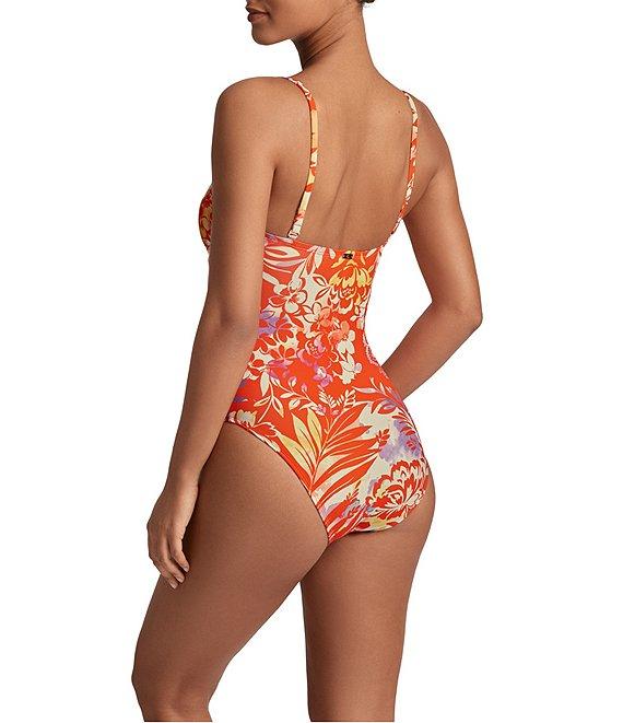 Lauren Ralph Lauren Island Breeze Wire U-Neck One Piece Swimsuit Product Image