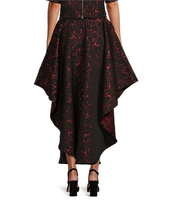 Bryn Walker Grange Brocade Rosa Nera Print High Low Coordinating Skirt Product Image