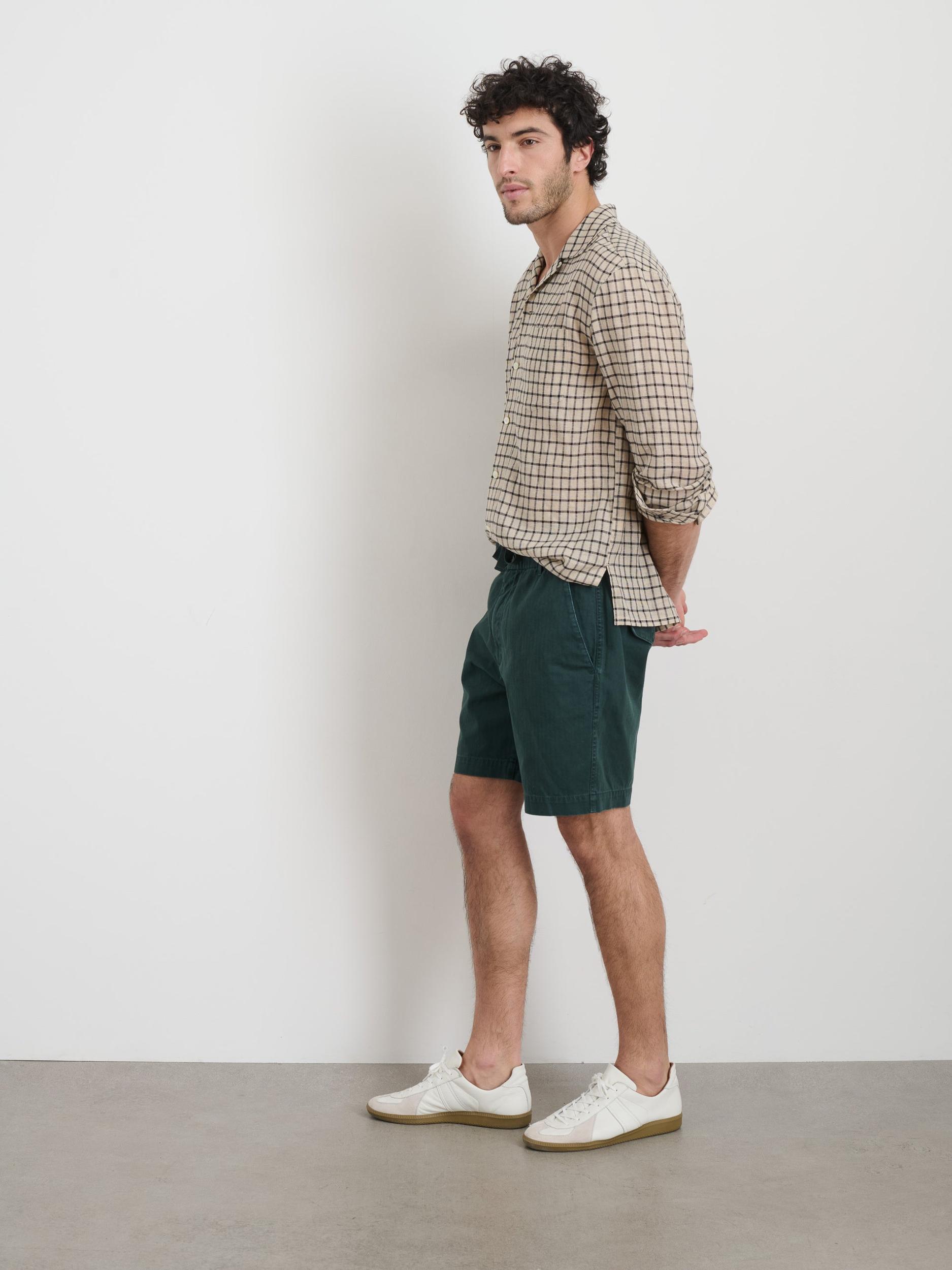 Pull On Short In Cotton Herringbone Product Image