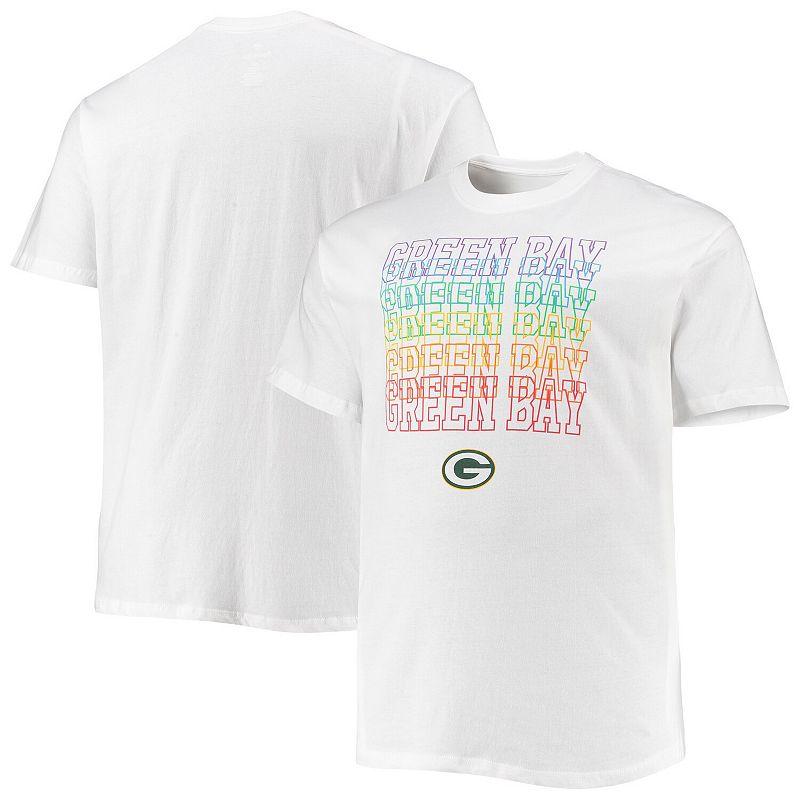 Men's Fanatics Branded White Green Bay Packers Big & Tall City Pride T-Shirt, Size: 2XB Product Image