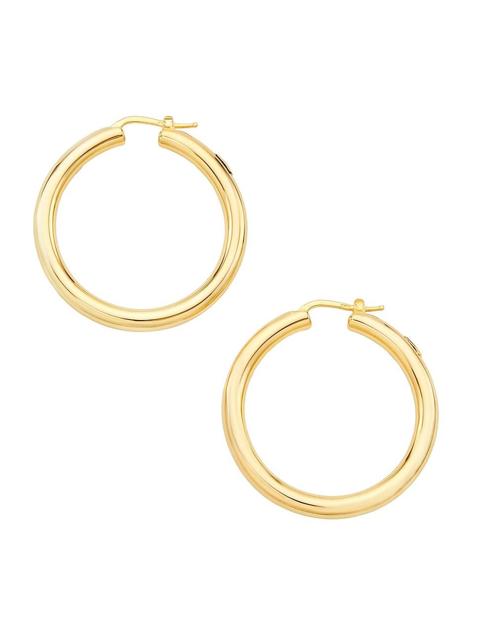 Womens 14K Yellow Gold Hoop Earrings Product Image