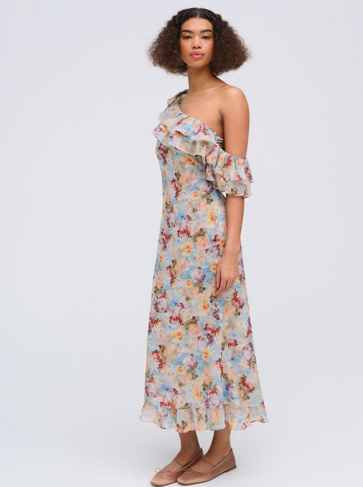 Delphine Midi Dress — Blue Product Image
